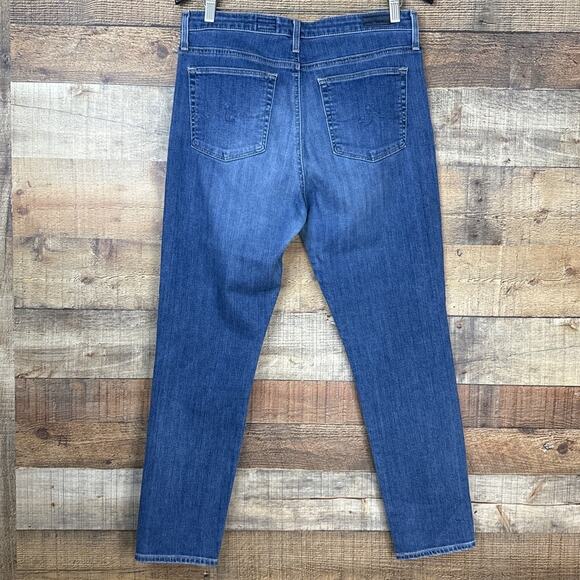 Adriano Goldschmied The High Rise Stevie Ankle Distressed Blue Jeans Size 32 - Picture 5 of 9